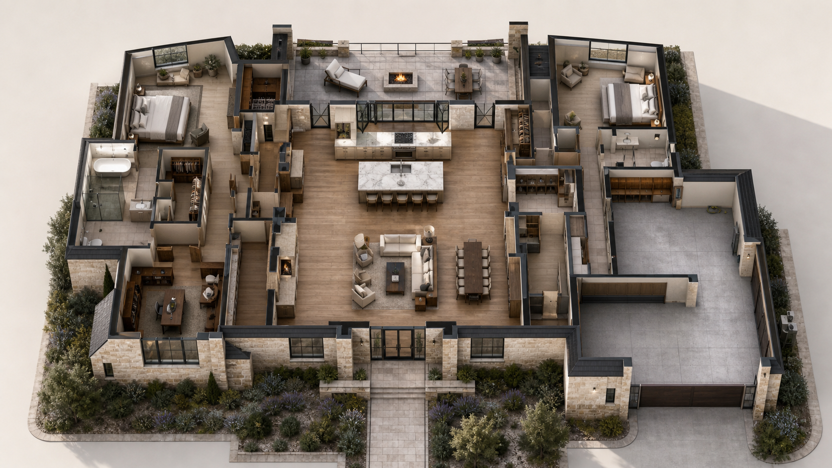 Atlas floor cutaway with room-level interaction context.